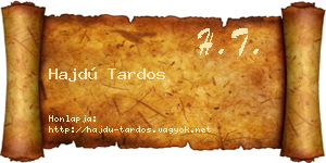 Hajdú Tardos névjegykártya